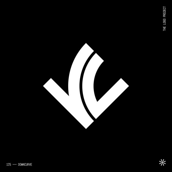 175 — Downcurvelogo logoinspiration logomark blackandwhite brandidentity branding graphicdesign icon mark monogram typography vector creative artwork logotype designer down arrow curve