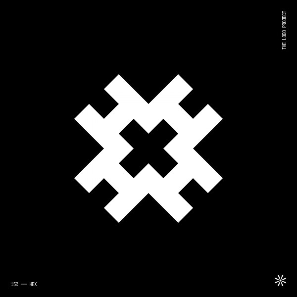 152 Hexlogo logoinspiration logomark blackandwhite brandidentity branding graphicdesign icon mark monogram typography vector creative artwork logotype designer hex