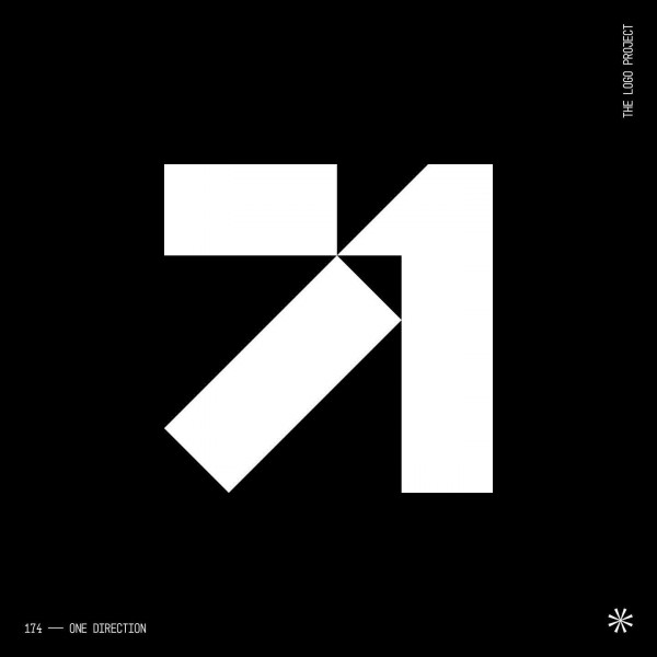 174 — One Directionlogo logoinspiration logomark blackandwhite brandidentity branding graphicdesign icon mark monogram typography vector creative artwork logotype designer onedirection arrow