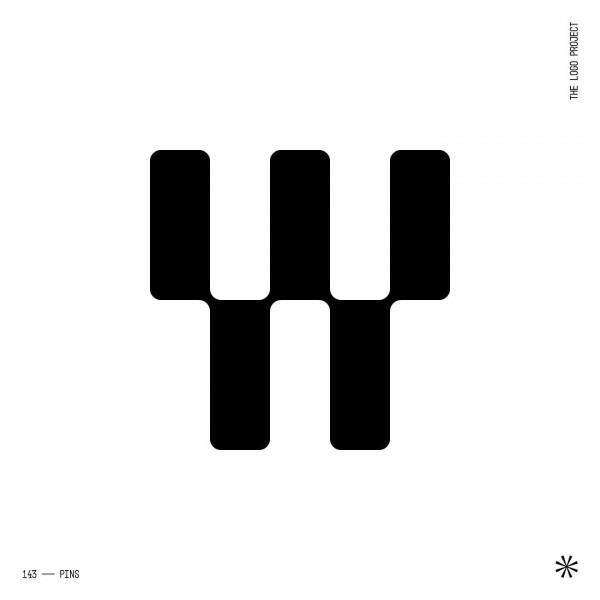 143 Pinslogo logoinspiration logomark blackandwhite brandidentity branding graphicdesign icon mark monogram typography vector creative artwork logotype designer pins